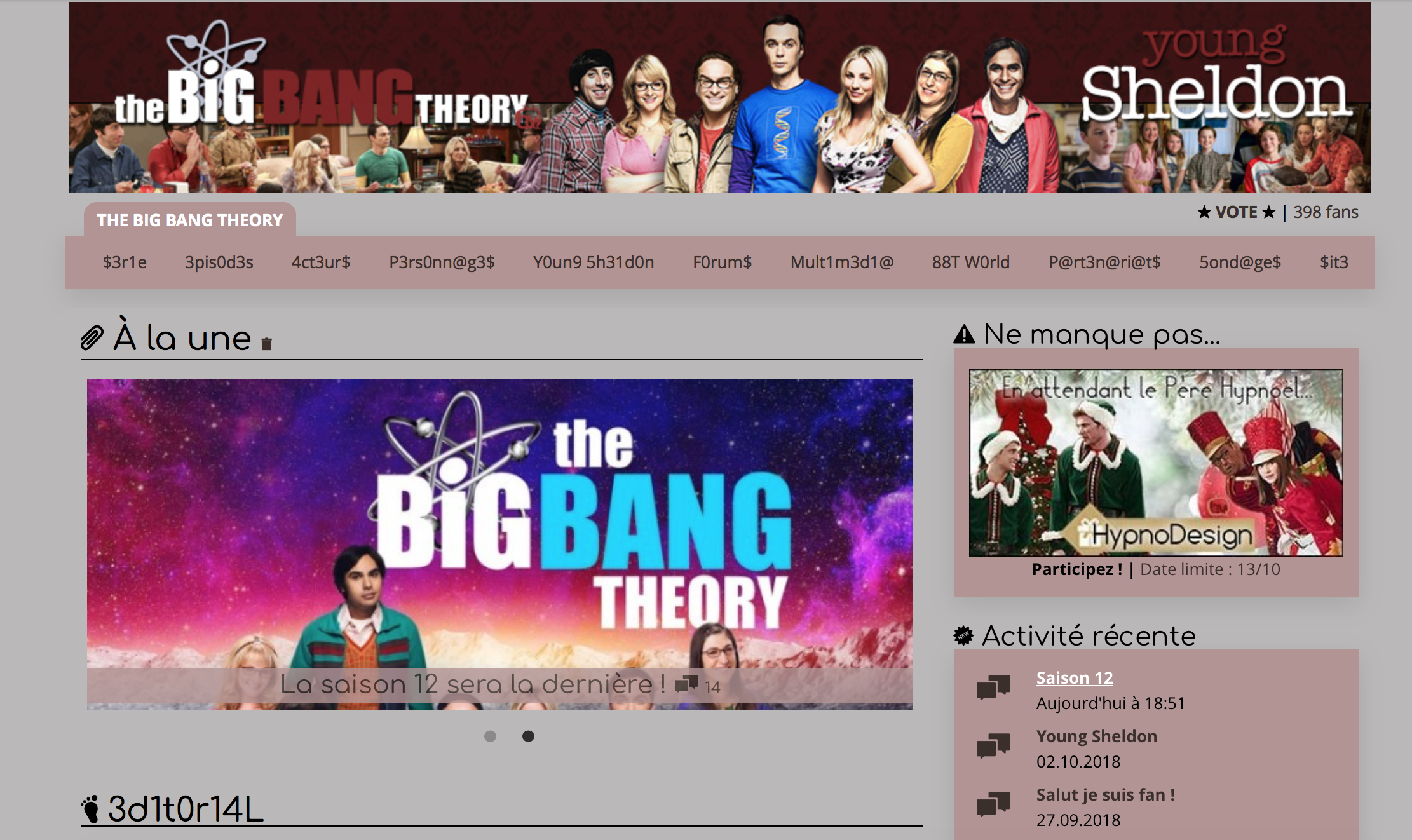 Design du quartier The Big Bang Theory