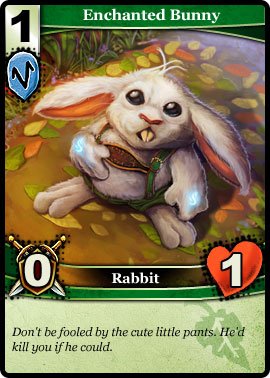 La carte Enchanted Bunny
