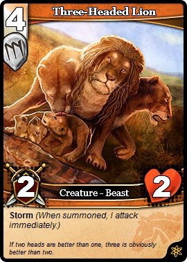 La carte Three-Headed Lion v1